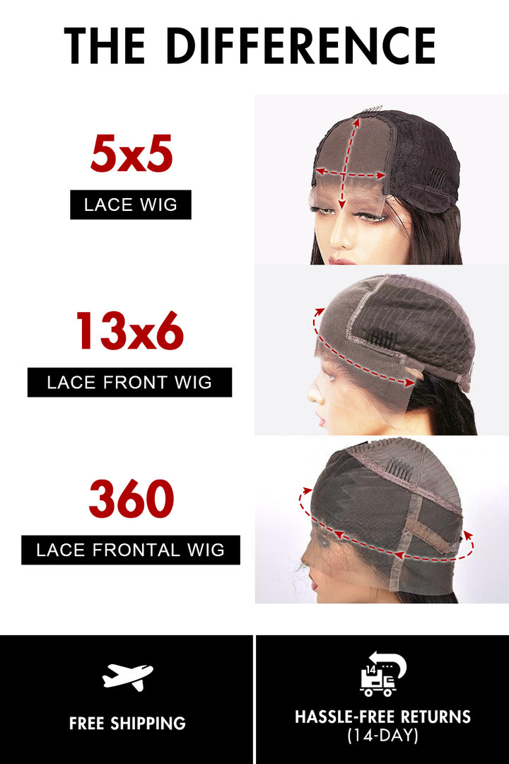 Pelucas rectas de encaje 360 3601