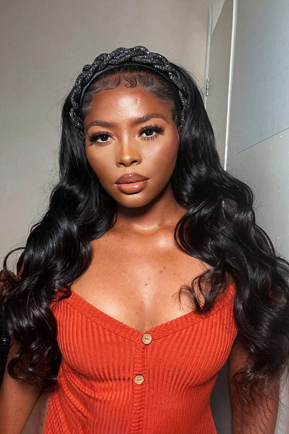 Perruque bandeau en dentelle Body Wave-LH03