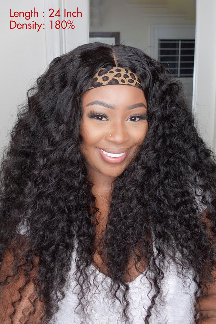 Lace Headband Wig Curly-LH02