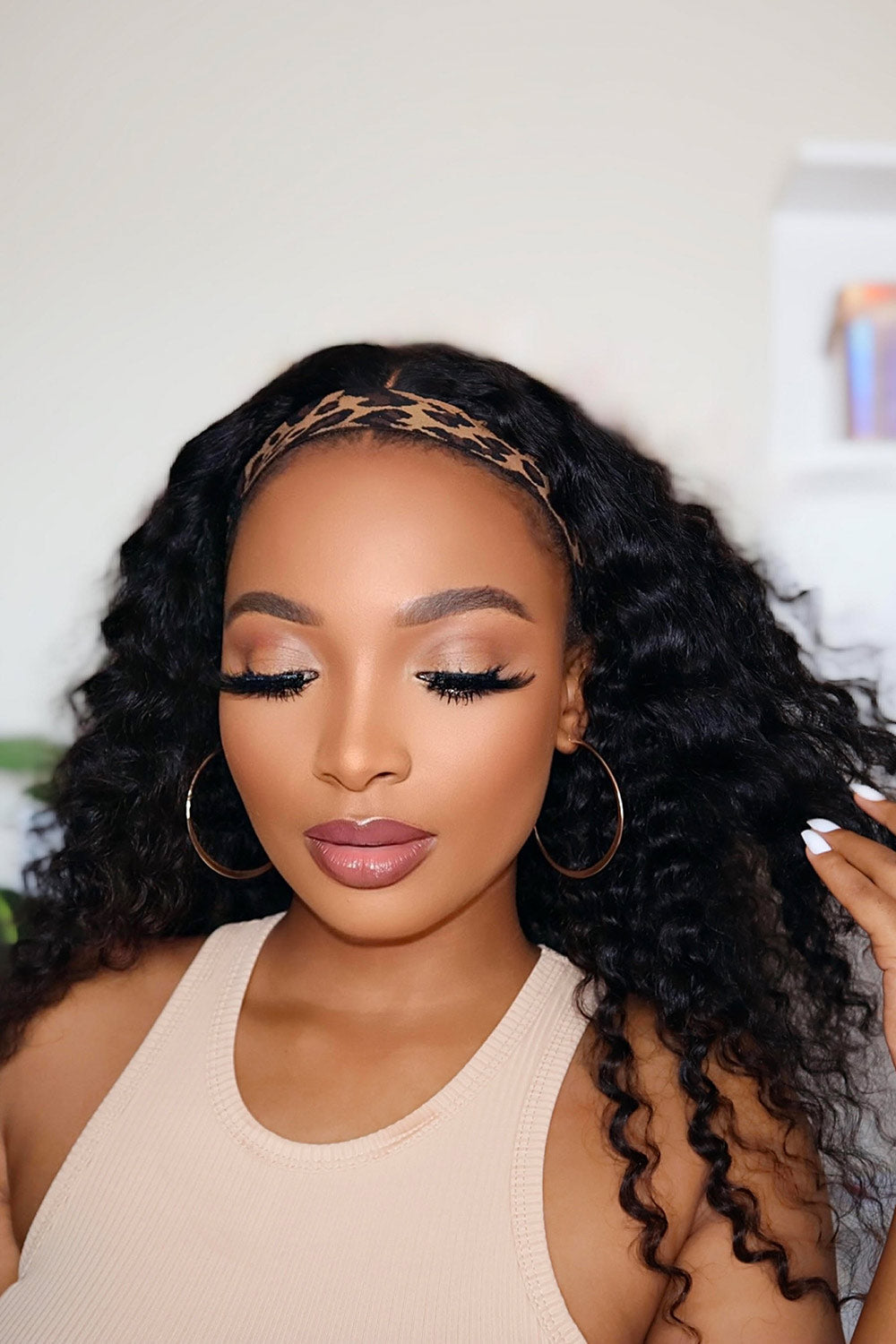 Lace Headband Wig Curly-LH02