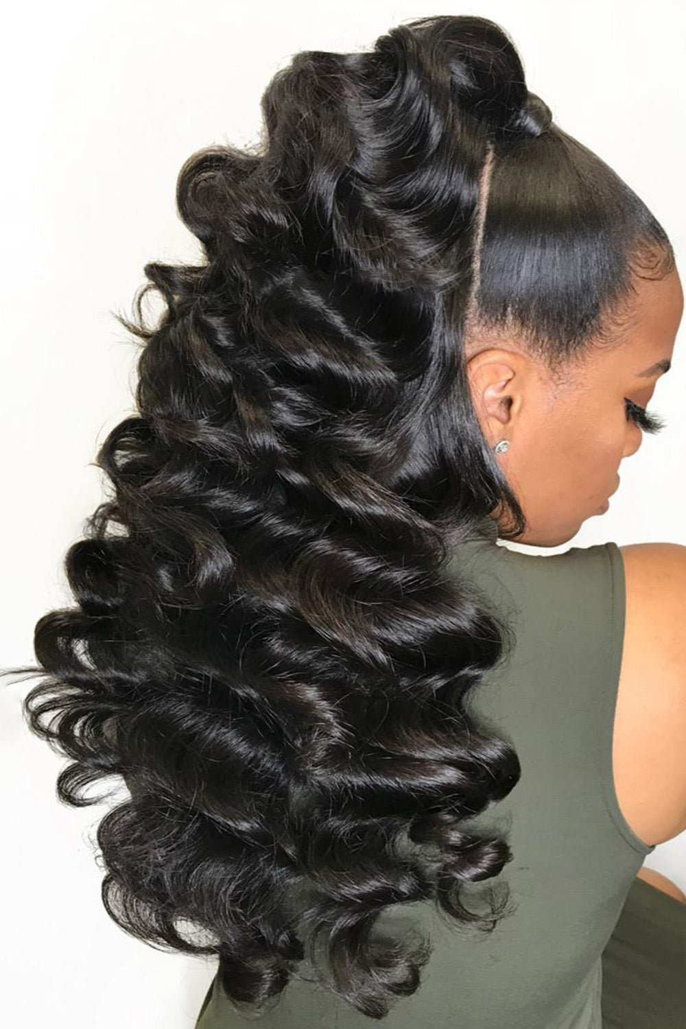 Black Hair I Tip Loose Wave Remy Human Hair Extensions