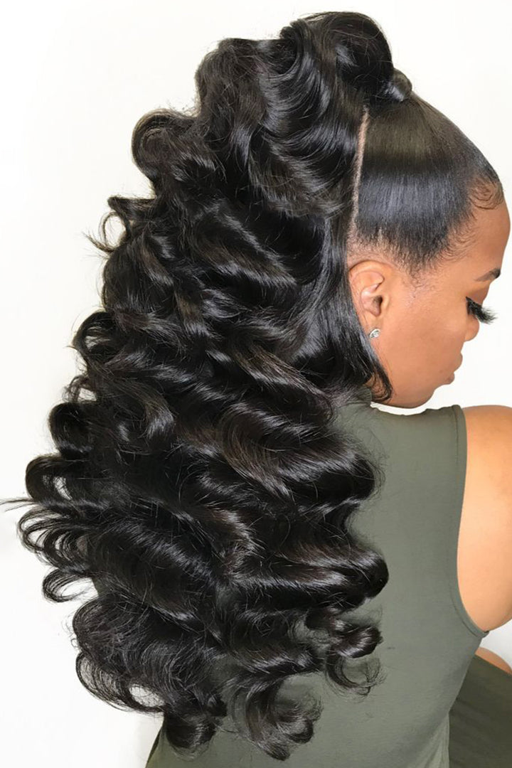 Black Hair I Tip Loose Wave Remy Human Hair Extensions