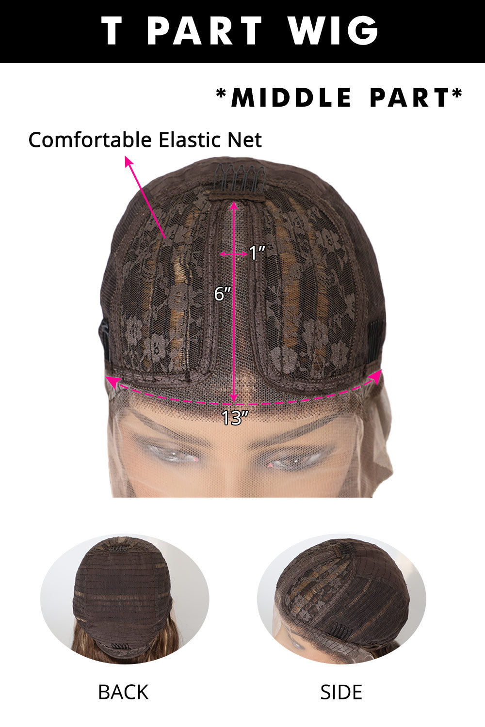 T Part Lace Wig Highlight Curly Bob-PB38