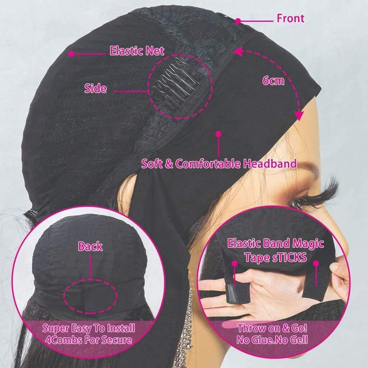 Ygwigs headband wig cap structure