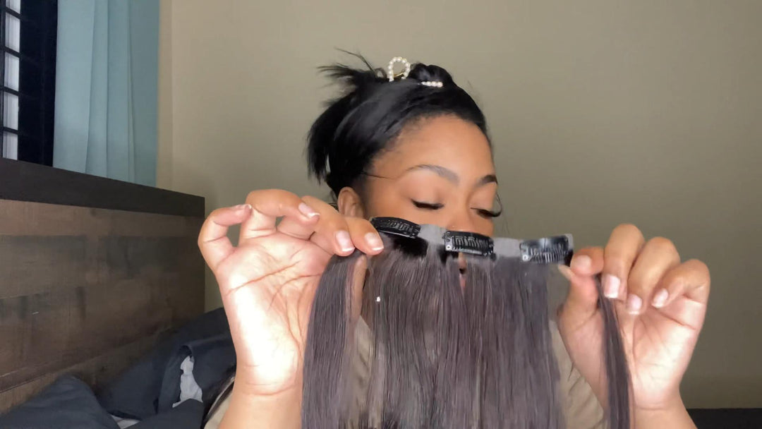 Seamless Clip Ins Tutorial: Boost Your Thin Hair's Volume with YGWigs!