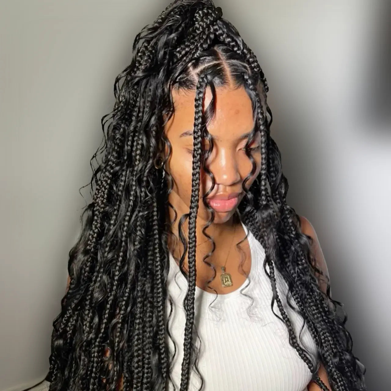Human hair top braid styles