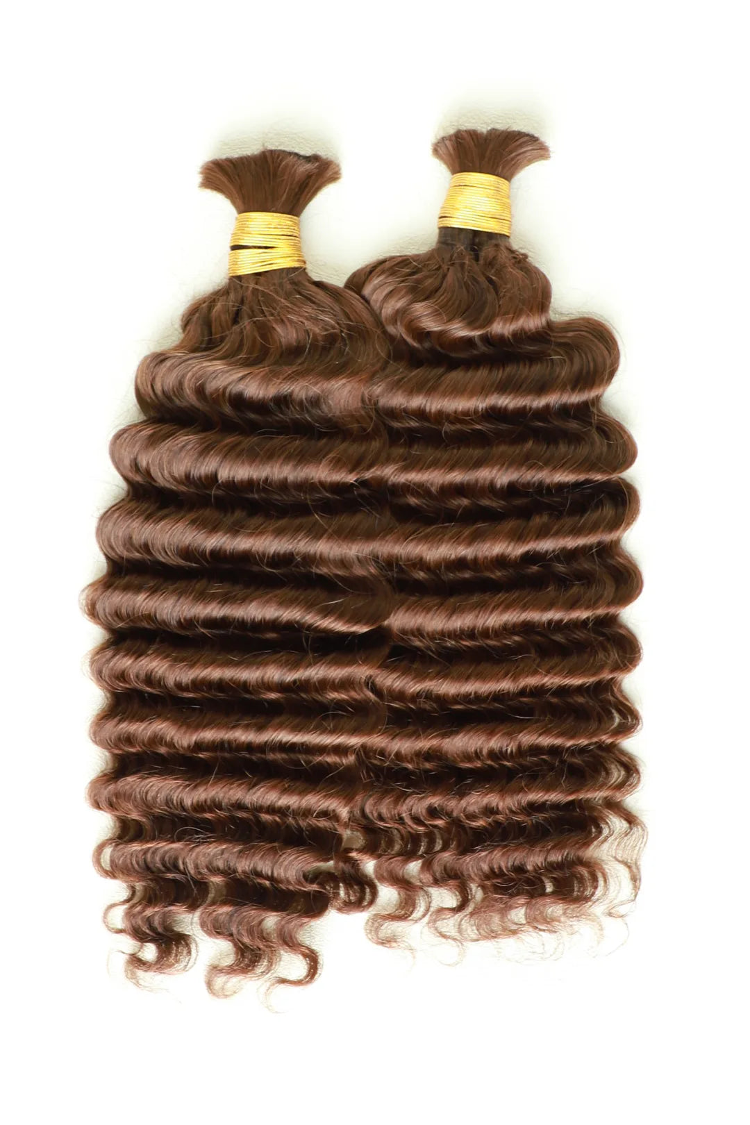 Double Drawn #4a Dark Brown Bulk Hair Deep Wave BU45 1