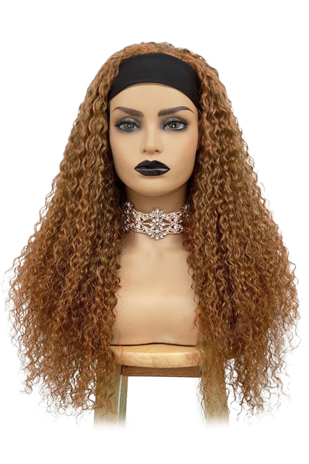 Fashion Curly #30 Color Headband Wig Human Hair AC05