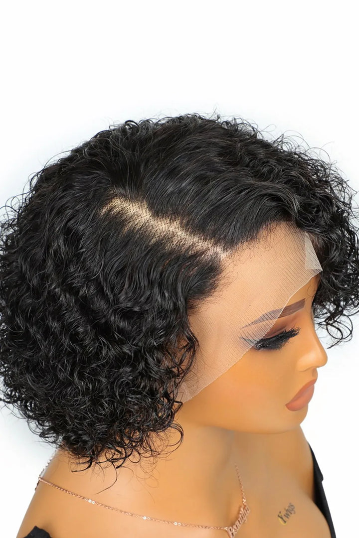 Designer Wigs-Trendy Short Cut Curly Minimalist Full Lace Front Wigs
