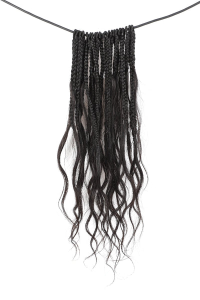 10 Inch Mermaid Crochet Bob Braids with Human Hair Curls BB03