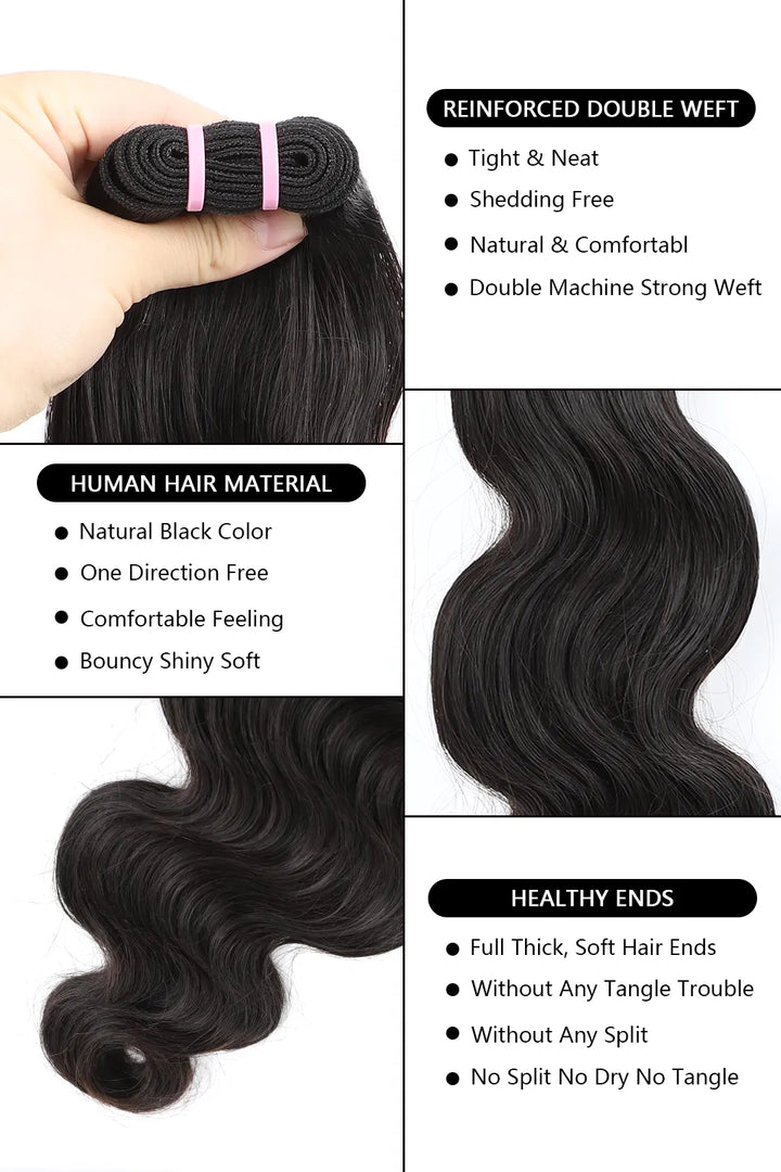 Vietnam Raw Hair Bundles Natural Color Body Wave