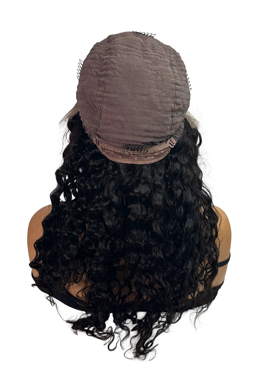 Ygwigs 13x4 Full Lace Frontal Water Wave Wigs 18 Inch #1B Color