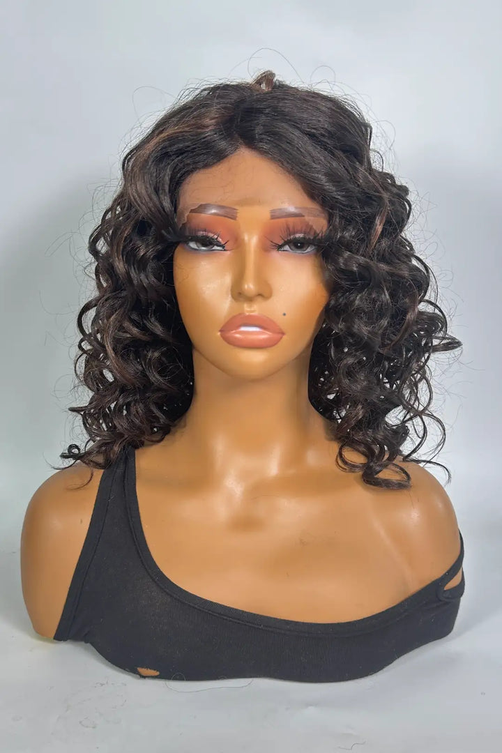 13x1x4 T-part Wig Curly #4/30 Color