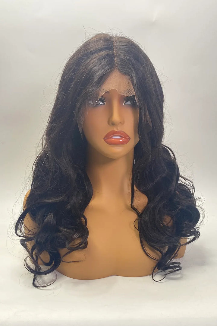 13x1x6 T-part Body Wave Lace Wig 20 Inch Natural Color