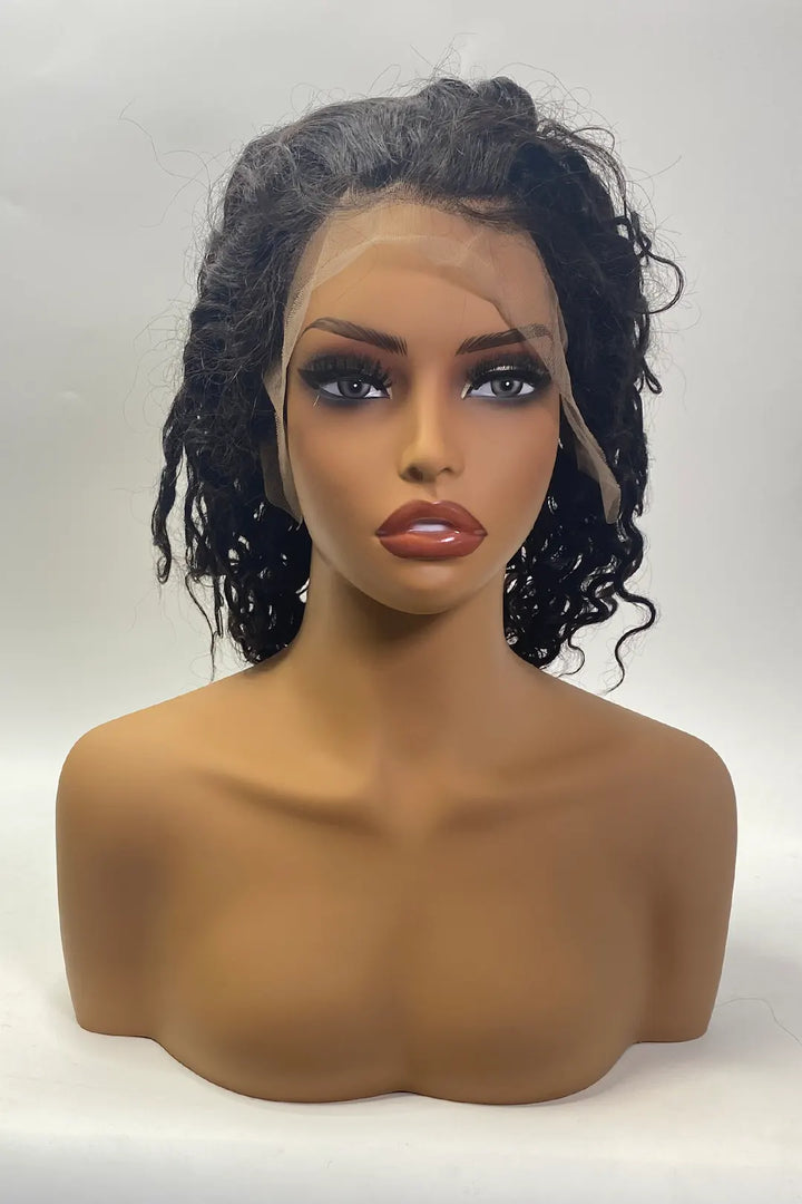 13x4 Full Lace Frontal Natural Wave Wigs 12 Inch Natural Color