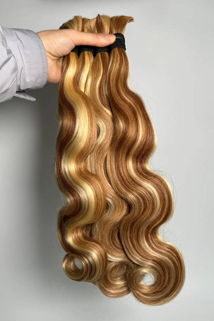 #27/30/613 Cabello ondulado en color piano a granel para trenzar BU53