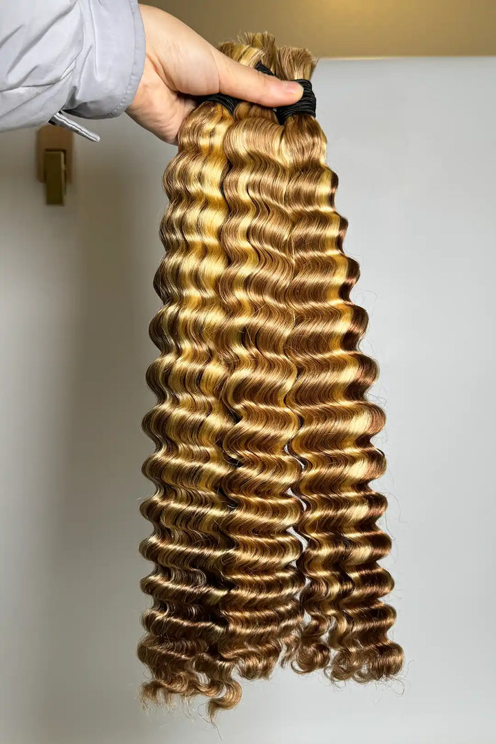 Cabello ondulado profundo en color piano n.° 27/30/613 para trenzar BU56