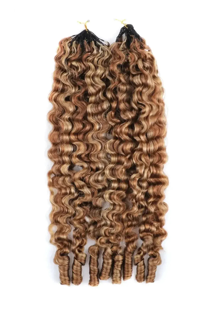 #27/30 Mixed Color Burmese Curly with Spiral Curls Crochet Miracle Knots Hair