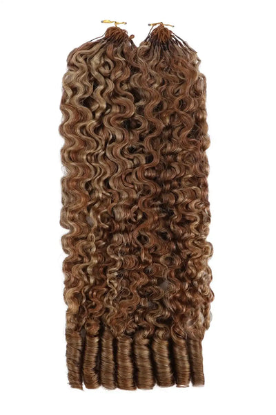 #27/30 Mixed Color Burmese Curly with Spiral Curls Crochet Miracle Knots Hair