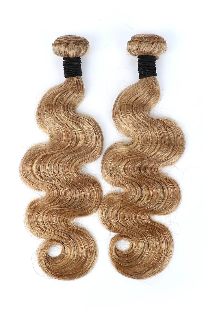 #27 Honey Blonde Body Wave Cambodia Virgin Hair Bundles Sew in Extensions