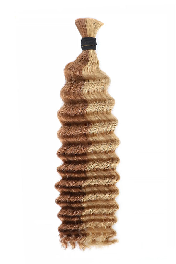 #27/#30 Extensions de cheveux tressés en vrac couleur piano BU12