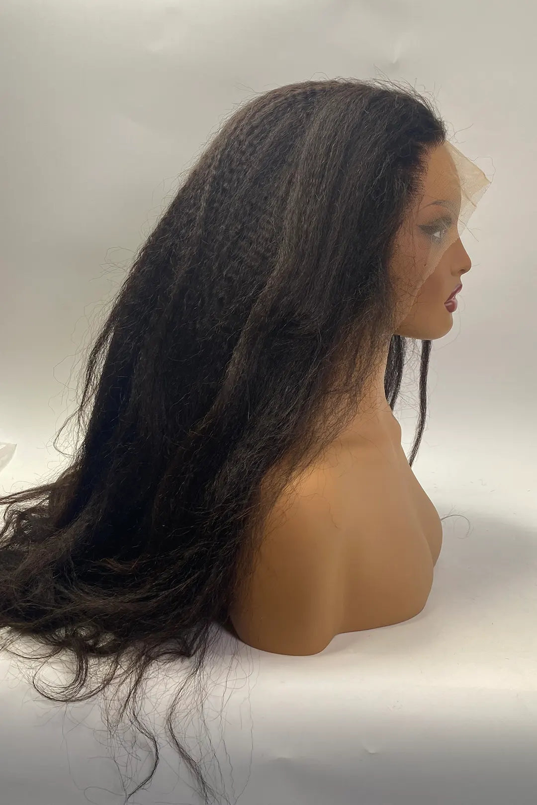 13x6 Lace Frontal Kinky Straight Wigs 22 Inch Natural Color