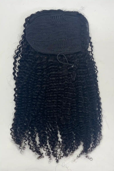 Ygwigs Kinky Curly Natural Color Drawstring Ponytails