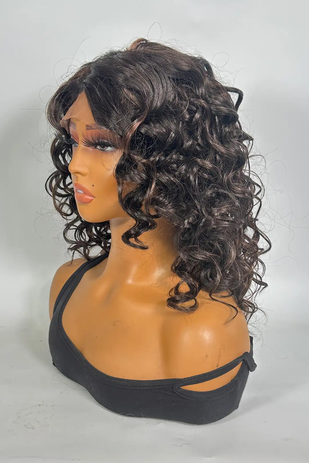 13x1x4 T-part Wig Curly #4/30 Color