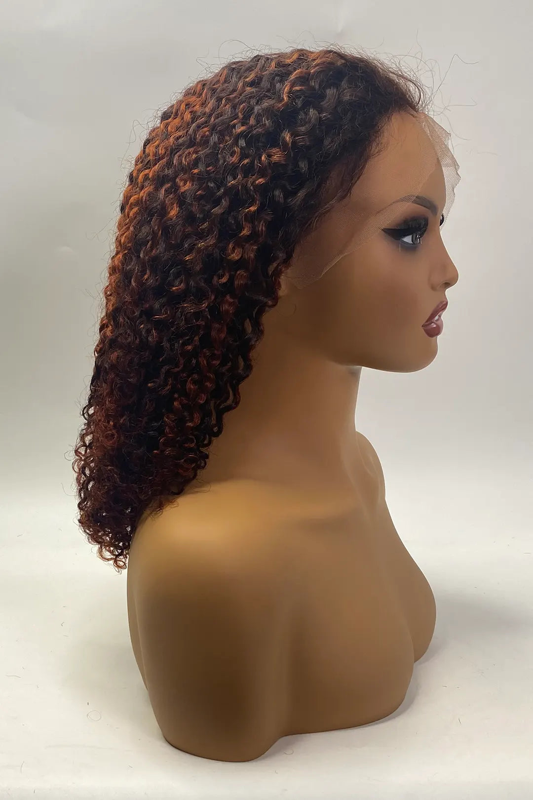 13x1x6 T-part Lace Wig 14 Inch Red Bleach Color