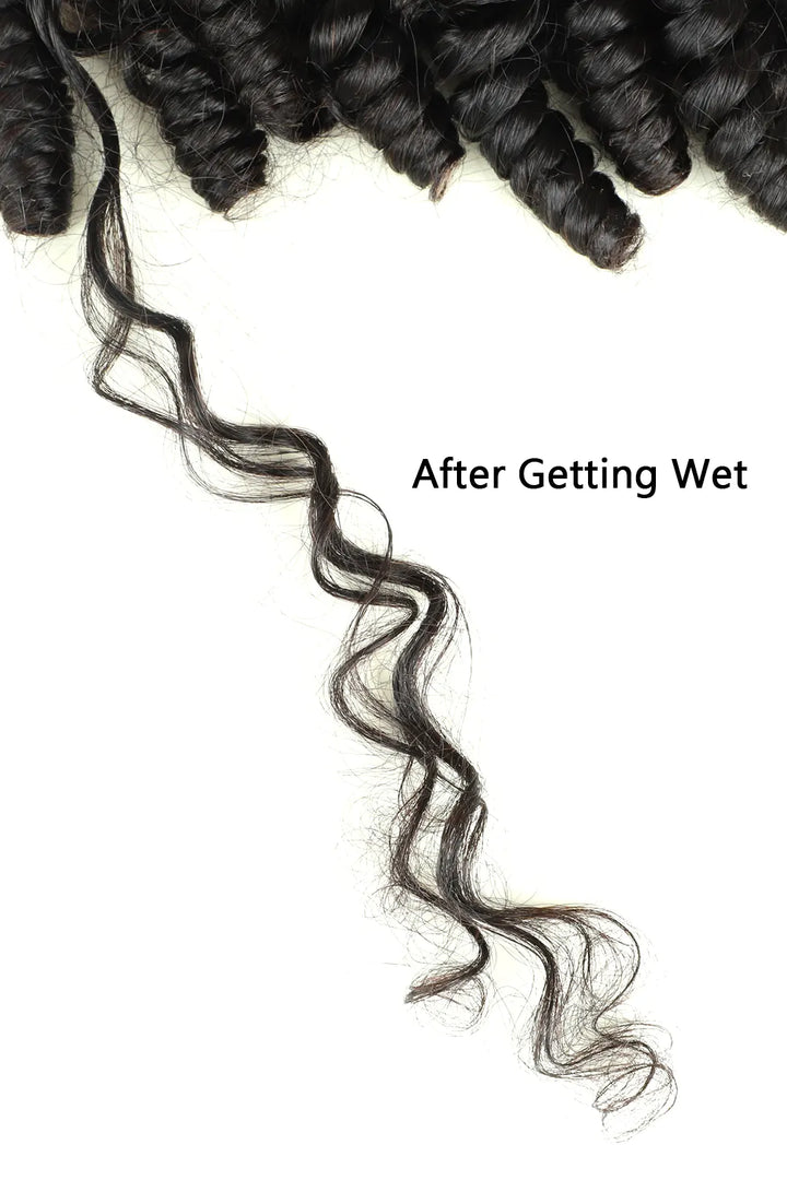 Twist Curly Bulk Human Hair For Braiding Natural Black BU26
