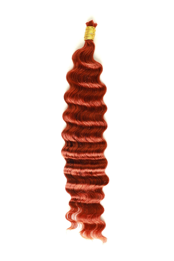 350# Ginge Deep Wave Bulk Human Hair For Braiding BU20