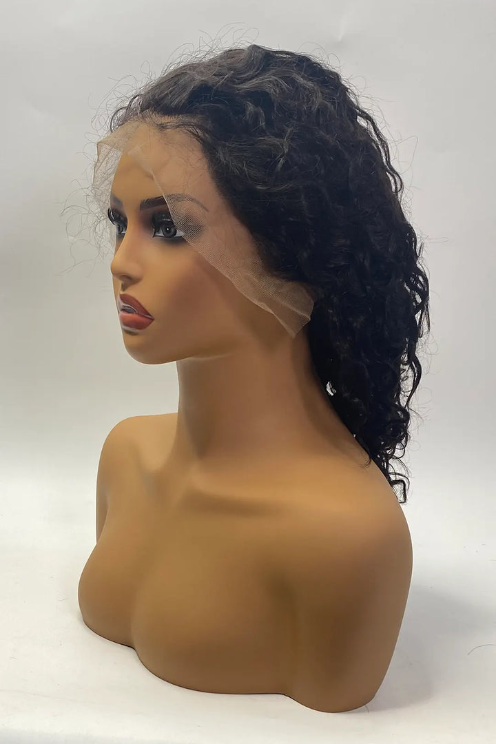 13x4 Full Lace Frontal Natural Wave Wigs 12 Inch Natural Color