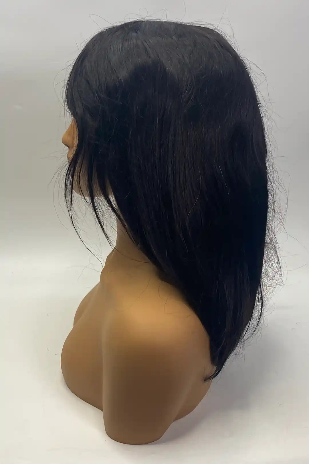 Non Lace Scalp Top Straight Wig 14 Inch Natural Color