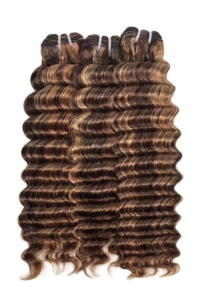 #4/27/30 Piano Color Cambodia Virgin Hair Bundles Deep Wave