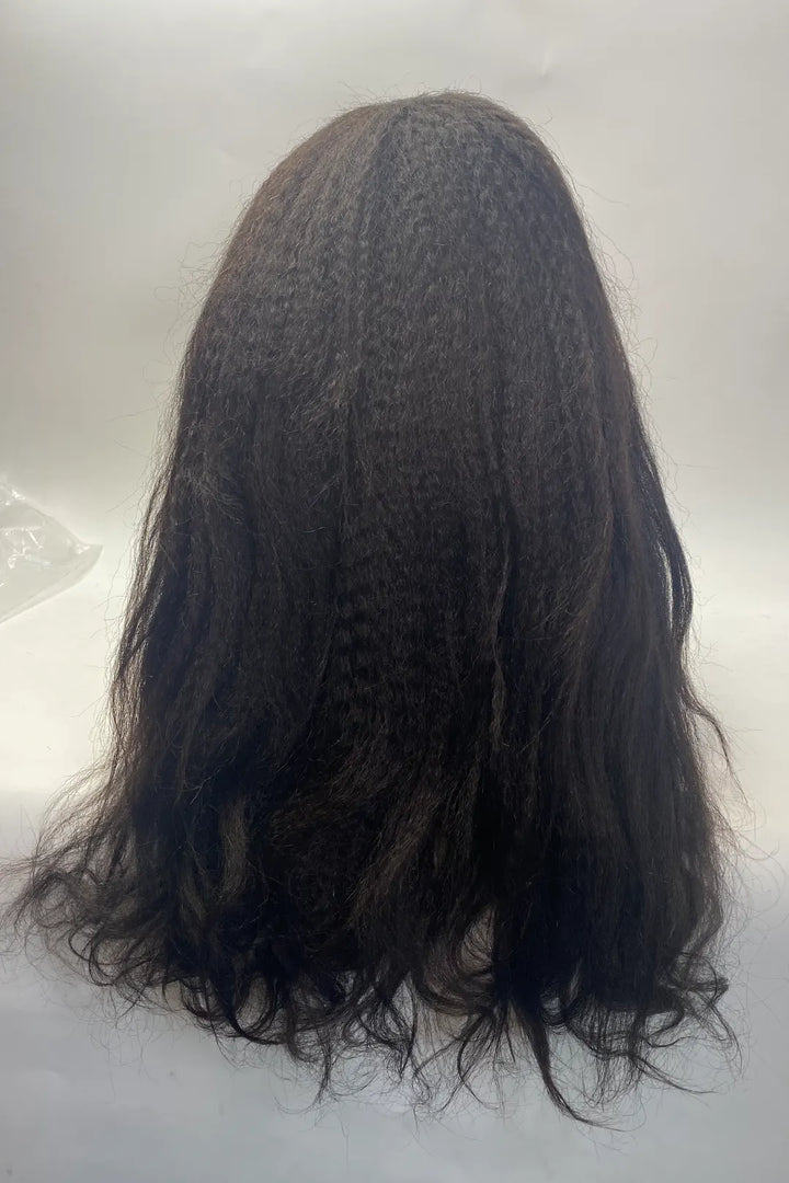 13x6 Lace Frontal Kinky Straight Wigs 22 Inch Natural Color