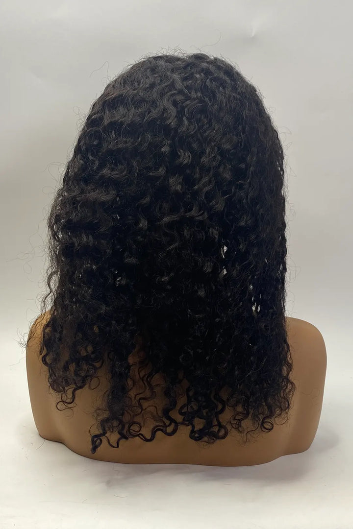 13x4 Lace Frontal Curly Wig 18 Inch Natural Color