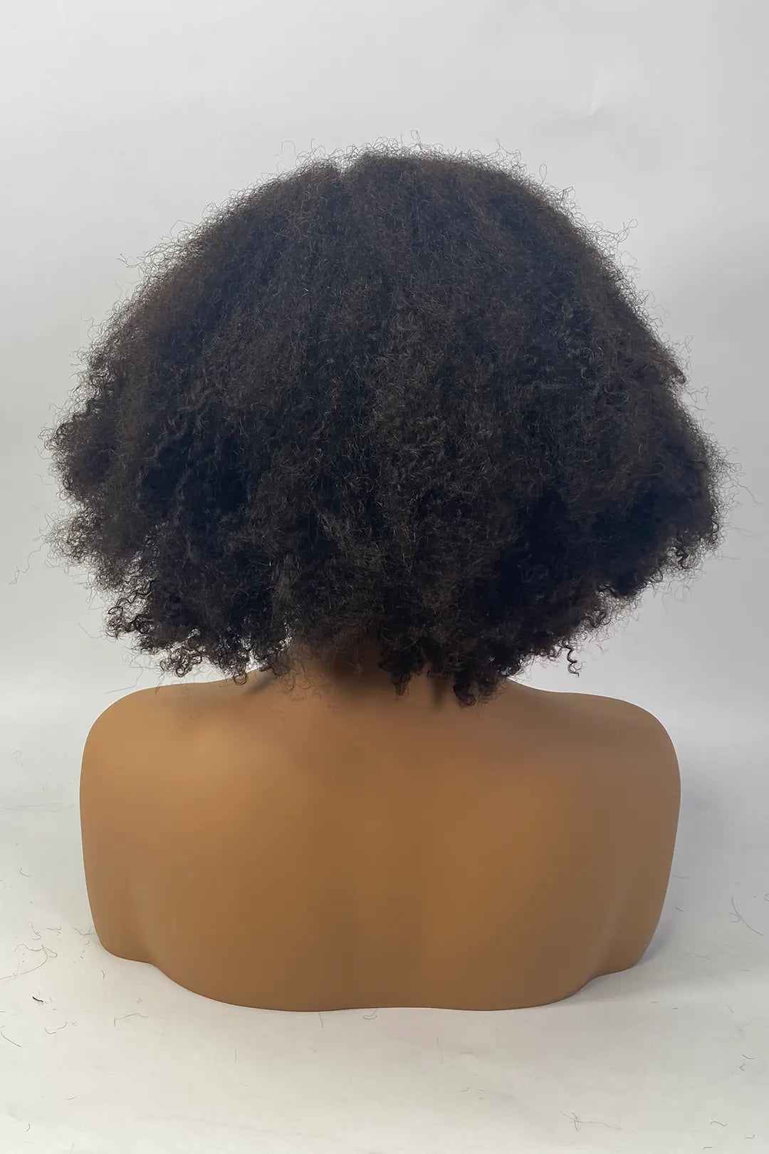 13x4 Full Lace Frontal Afro Curly 12 Inch Bob Natural Color