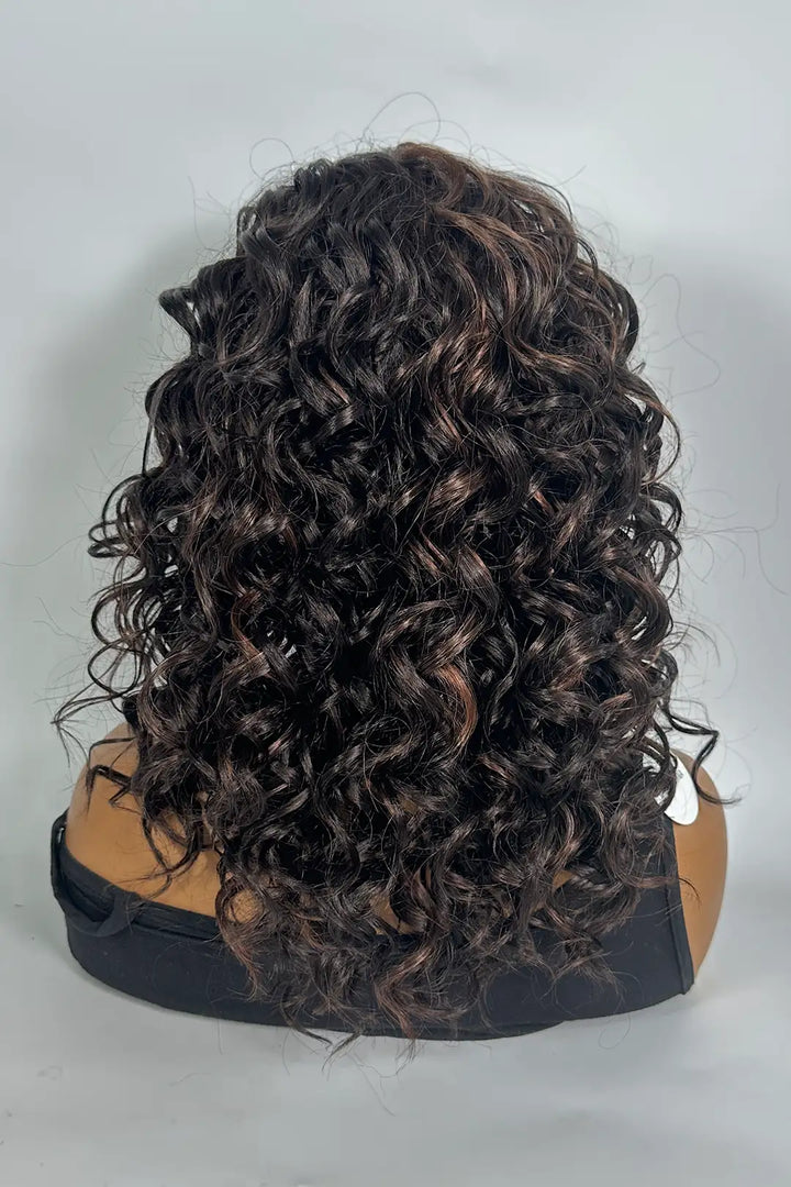 13x1x4 T-part Wig Curly #4/30 Color