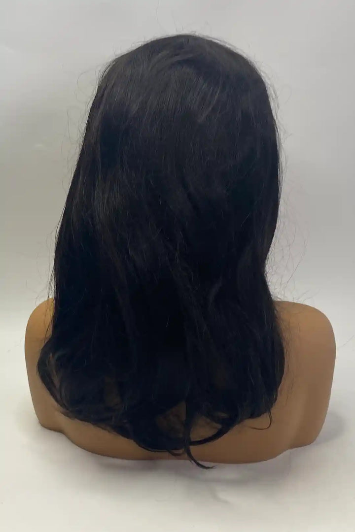 Non Lace Scalp Top Straight Wig 14 Inch Natural Color