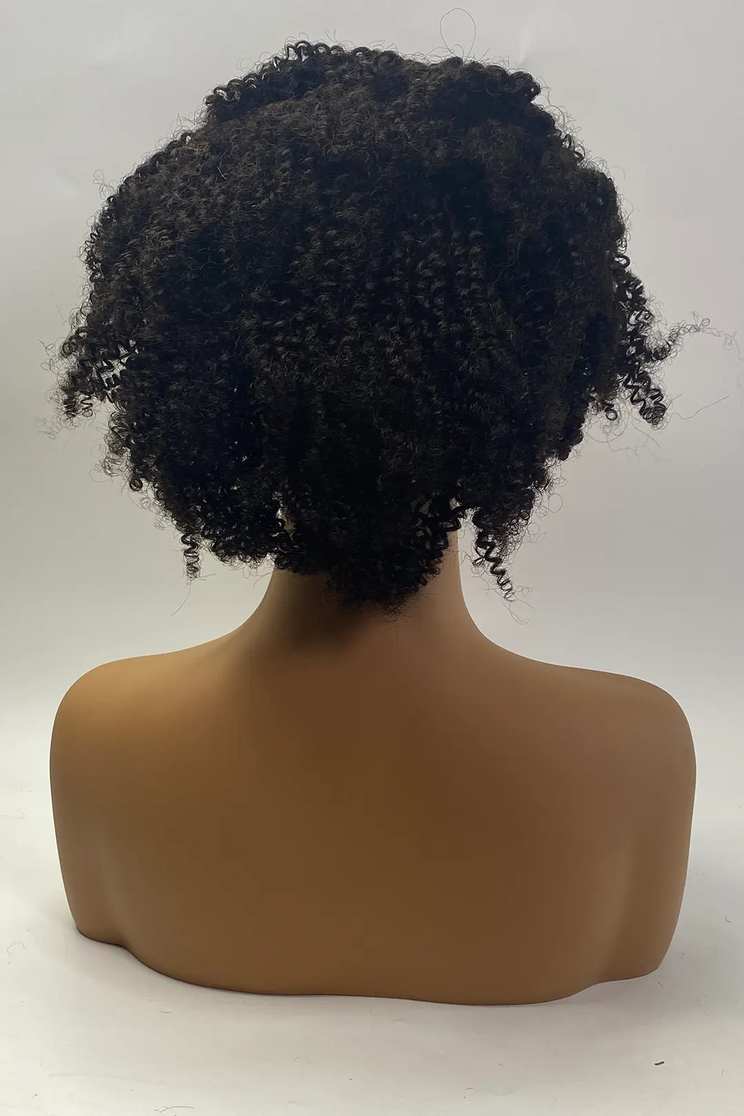 Kinky Curly Headband Wig 10 Inch With Bangs Natural Color