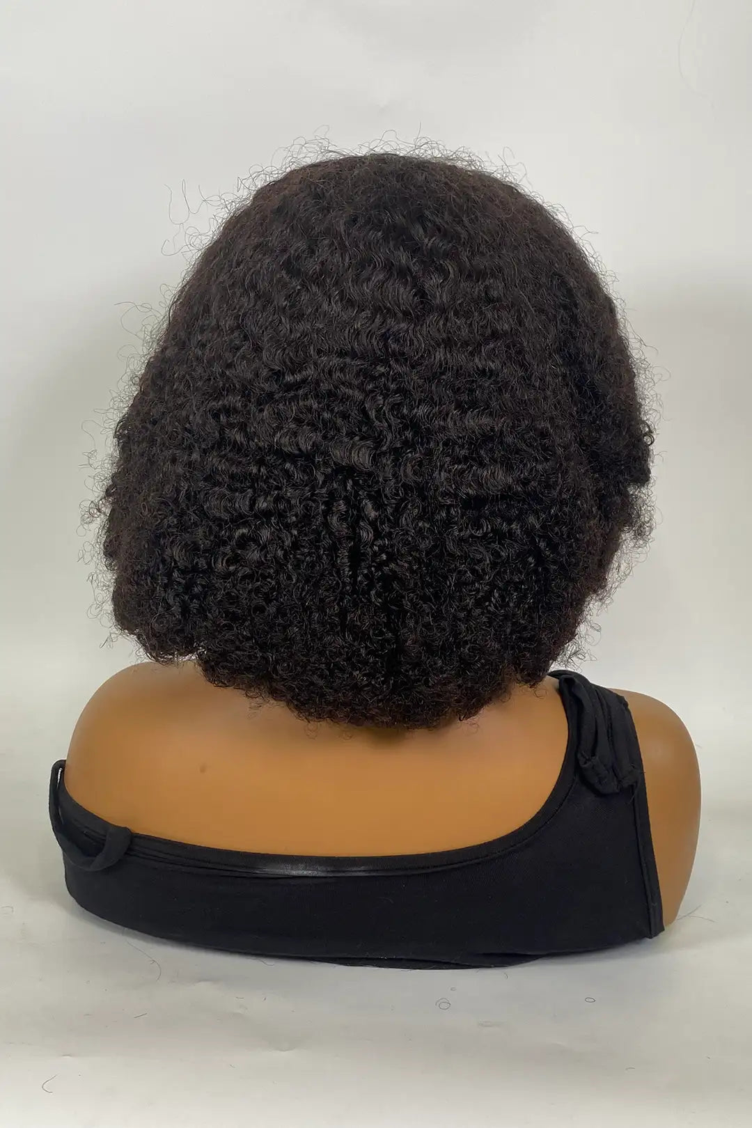 Perruque afro crépue bouclée avec dentelle frontale 13x4, couleur naturelle, 40 cm