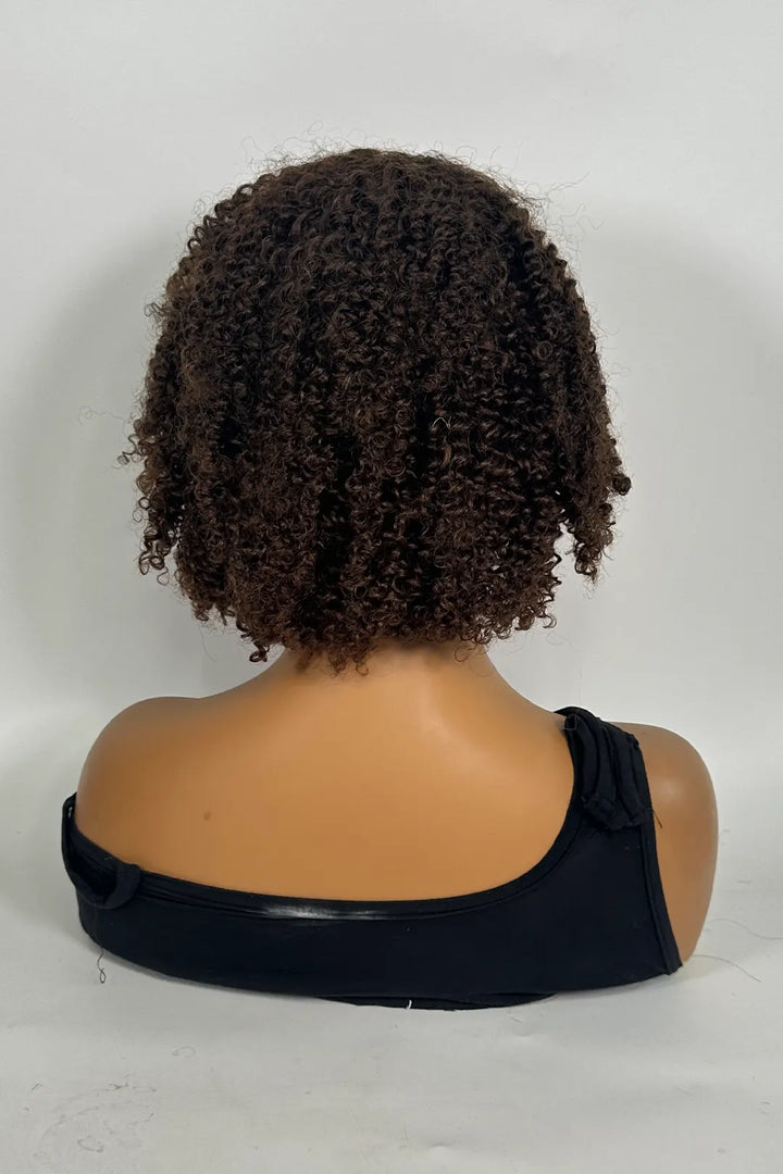 Non-Lace Scalp Top Afro Kinky Curly 12 Inch #1B/#4 Color