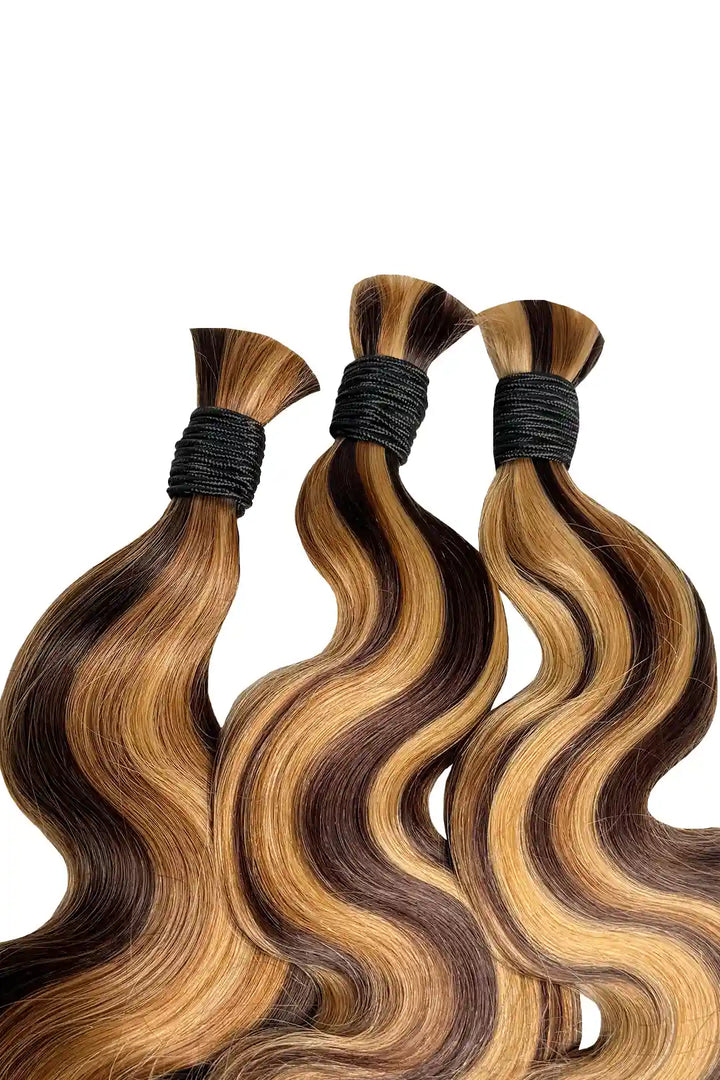 #4A/27/30 Piano Color Body Wave Bulk Hair for Braiding BU54