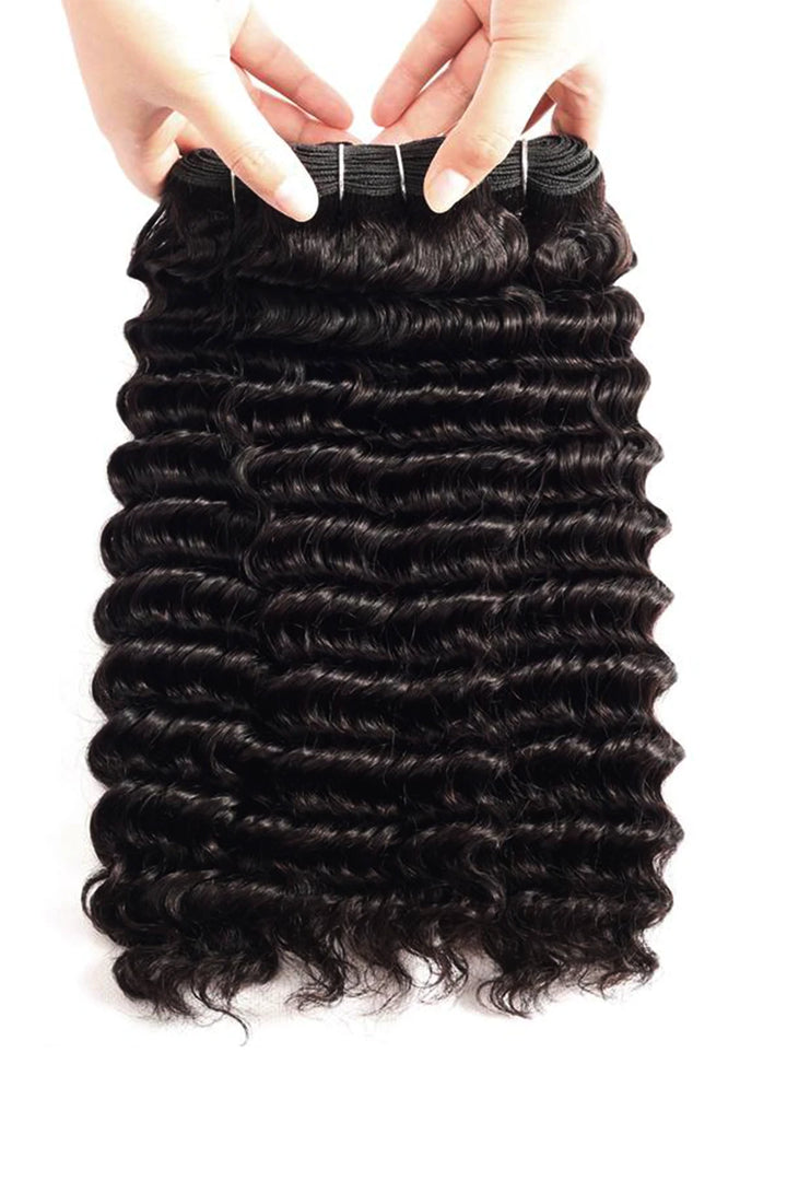 Cambodia Raw Hair Bundle Deep Wave Natural Color 12A