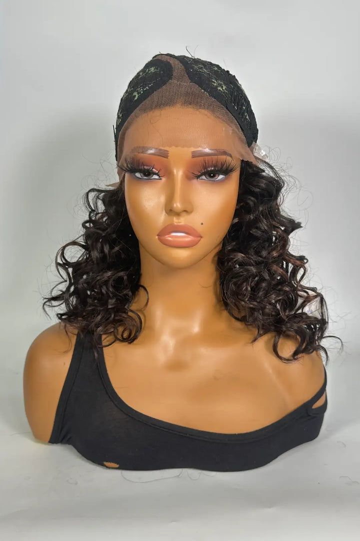13x1x4 T-part Wig Curly #4/30 Color