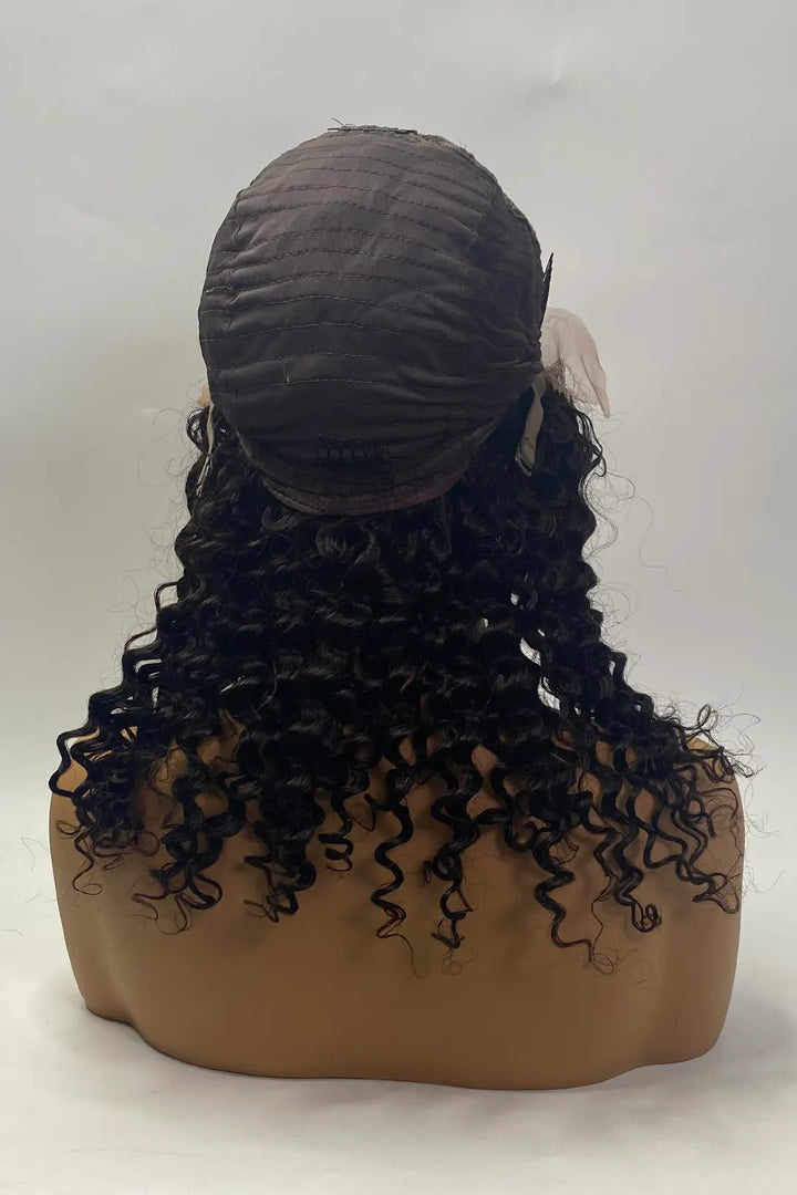 13x1x6 T-part Curly Lace Wig 16 Inch Natural Color