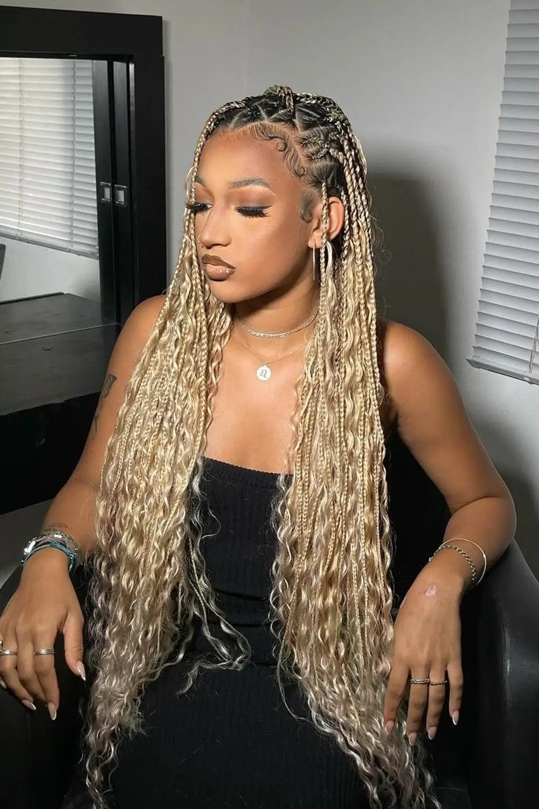 613 Blonde Double Drawn Deep Wave Bulk Human Hair For Braiding