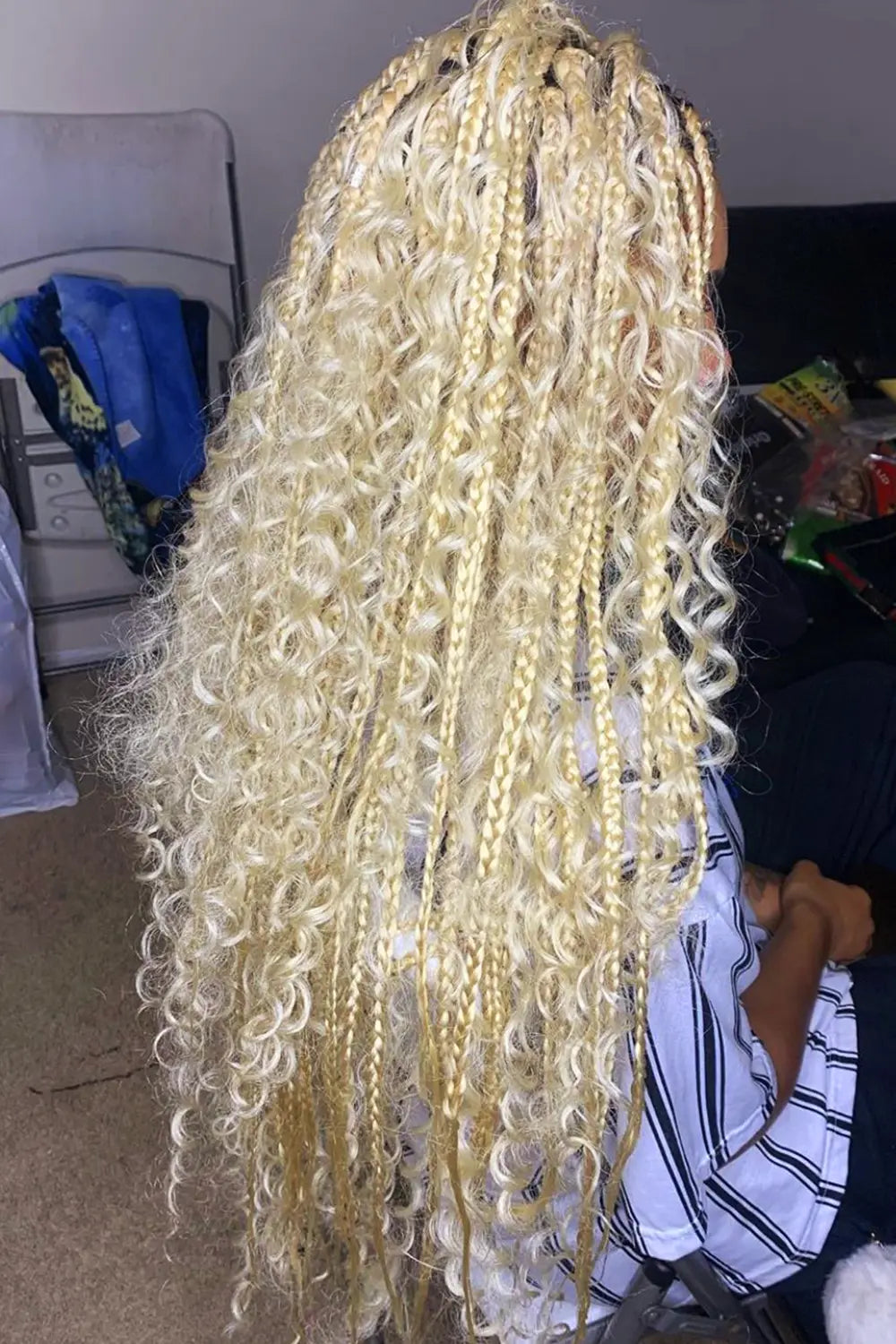 Blonde deep wave hair extensions deals