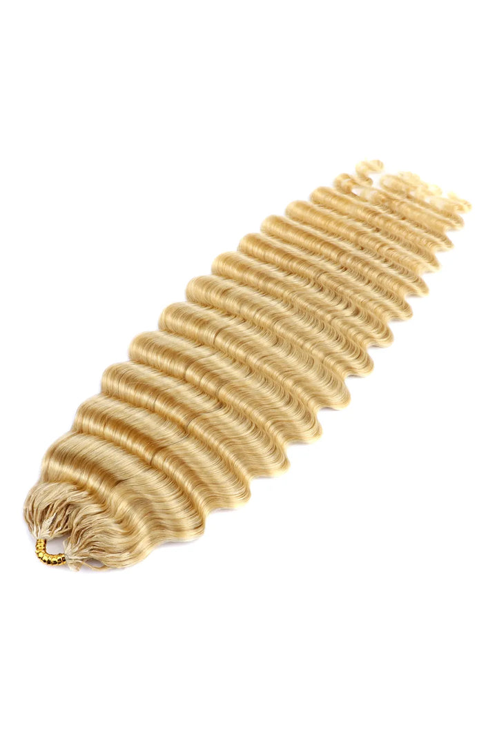 613 blonde deep wave feather crochet miracle knots human hair