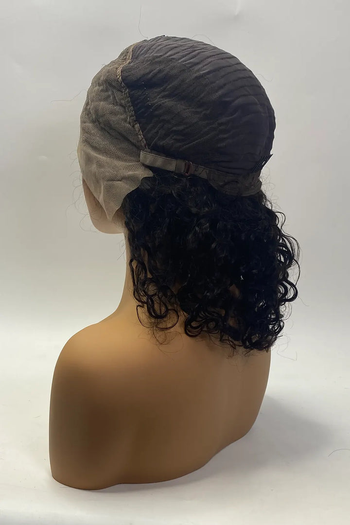 13x4 Full Lace Frontal Natural Wave Wigs 12 Inch Natural Color